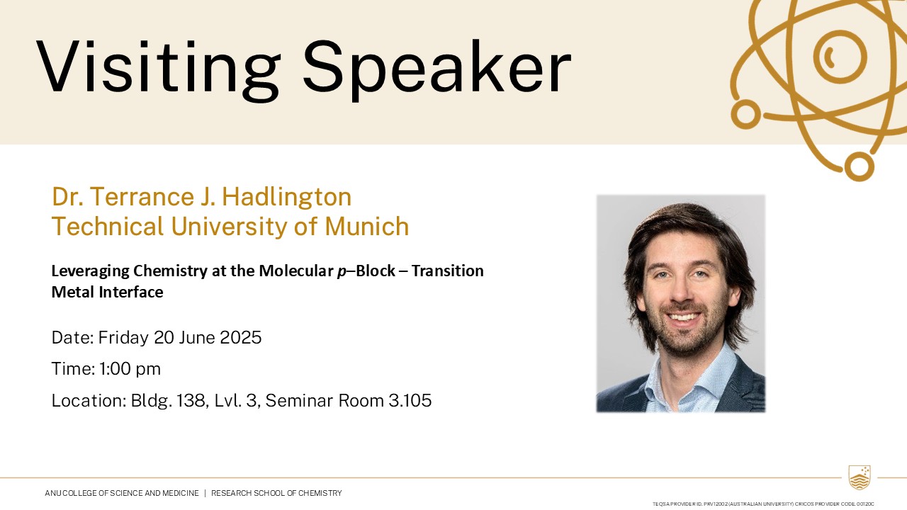 Visiting Speaker - Dr. Terrance J. Hadlington