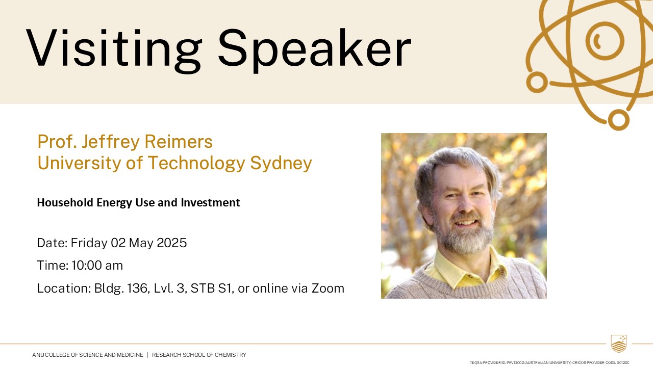 Visiting Speaker - Jeffrey Reimers Updated