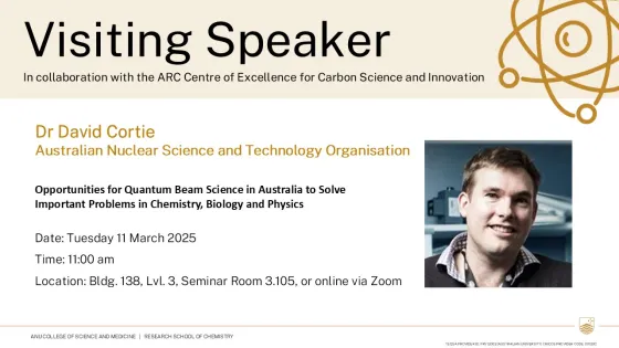 Visiting Speaker - Dr David Cortie