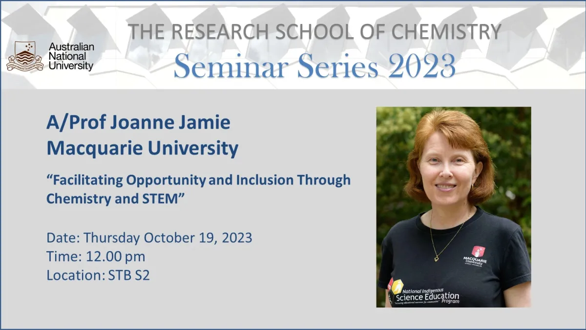 RSC School Seminar - A.Prof Joanne Jamie 19.10.2023