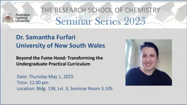 RSC School Seminar - Dr. Samantha Furfari